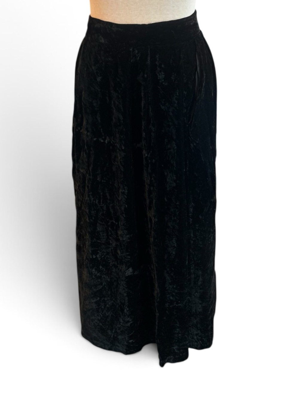 Vintage Christian Dior Separates 1980 crushed velvet midi skirt 12